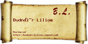 Budnár Liliom névjegykártya